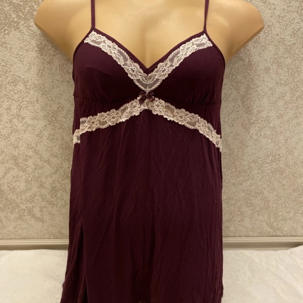 Victoria's Secret Plum Lace-Trim Chemise
